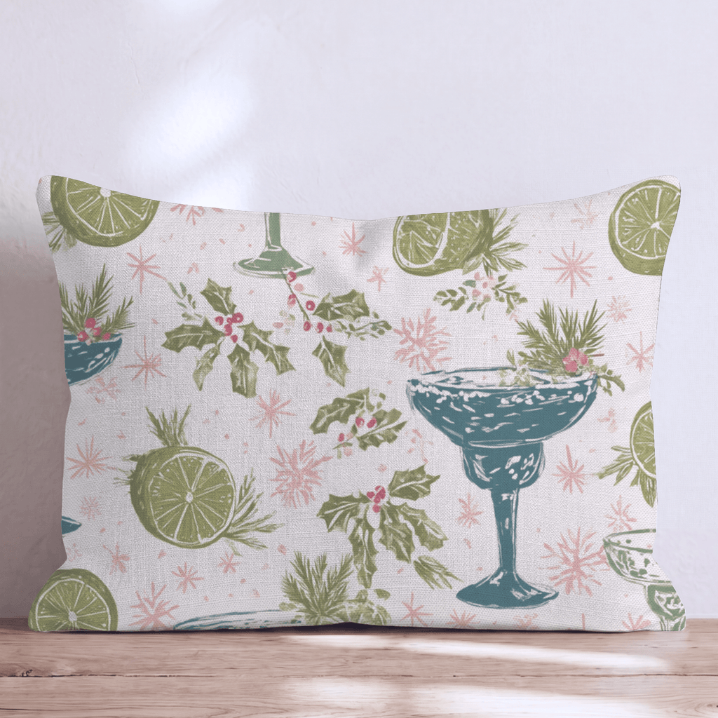 Teal Margarita Holly Throw Pillow - Hillcroft Home
