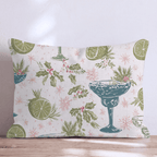 Teal Margarita Holly Throw Pillow - Hillcroft Home