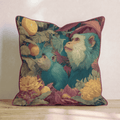 Teal Monkey Bloom Throw Pillow - Hillcroft Home