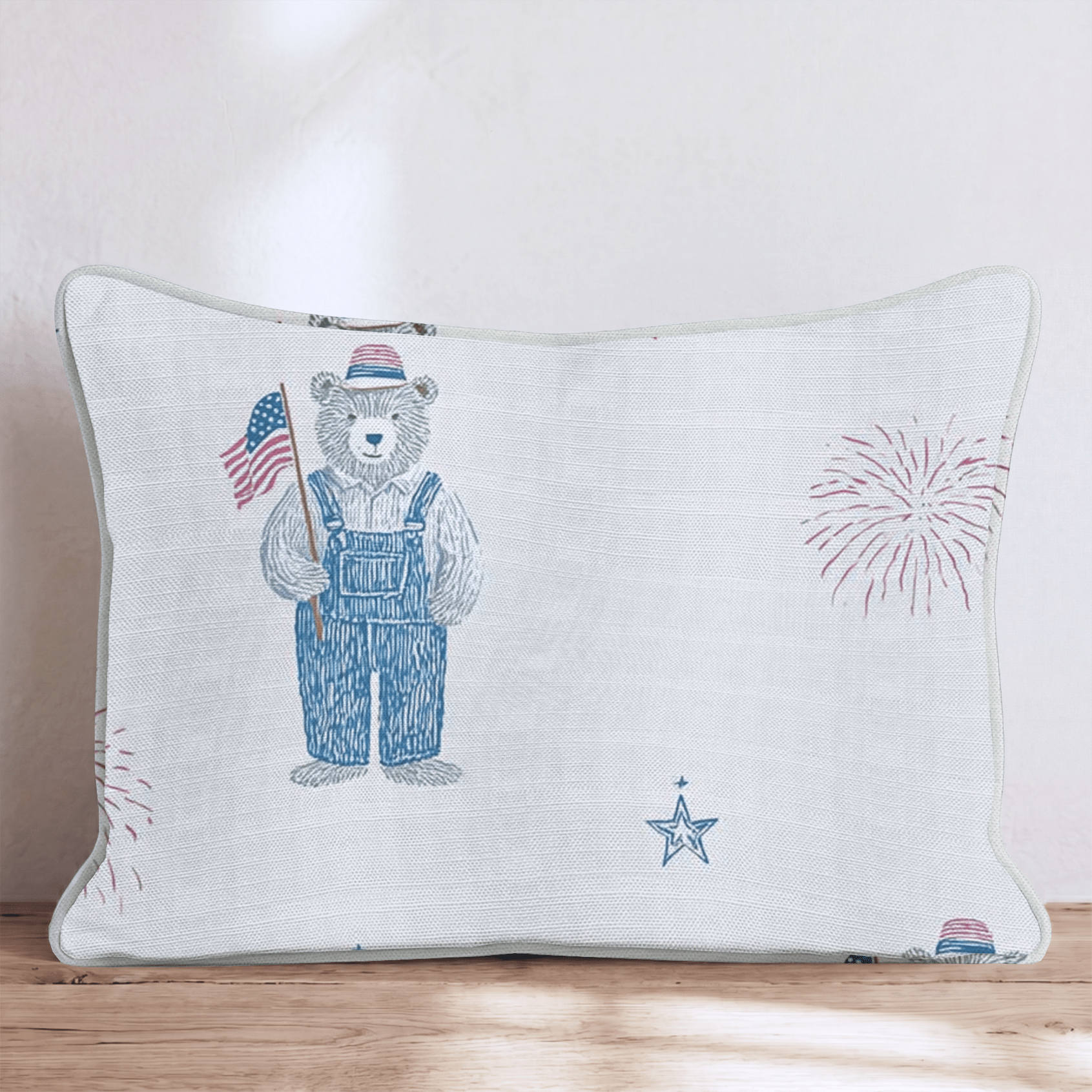 Teddy Bear Forth Throw Pillow - Hillcroft Home