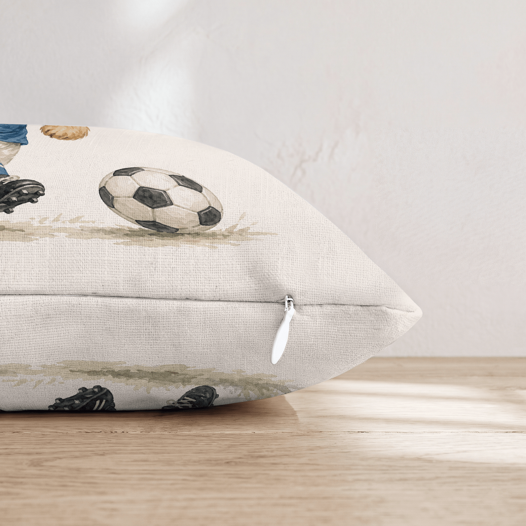 Teddy Bear Soccer Throw Pillow - Hillcroft Home