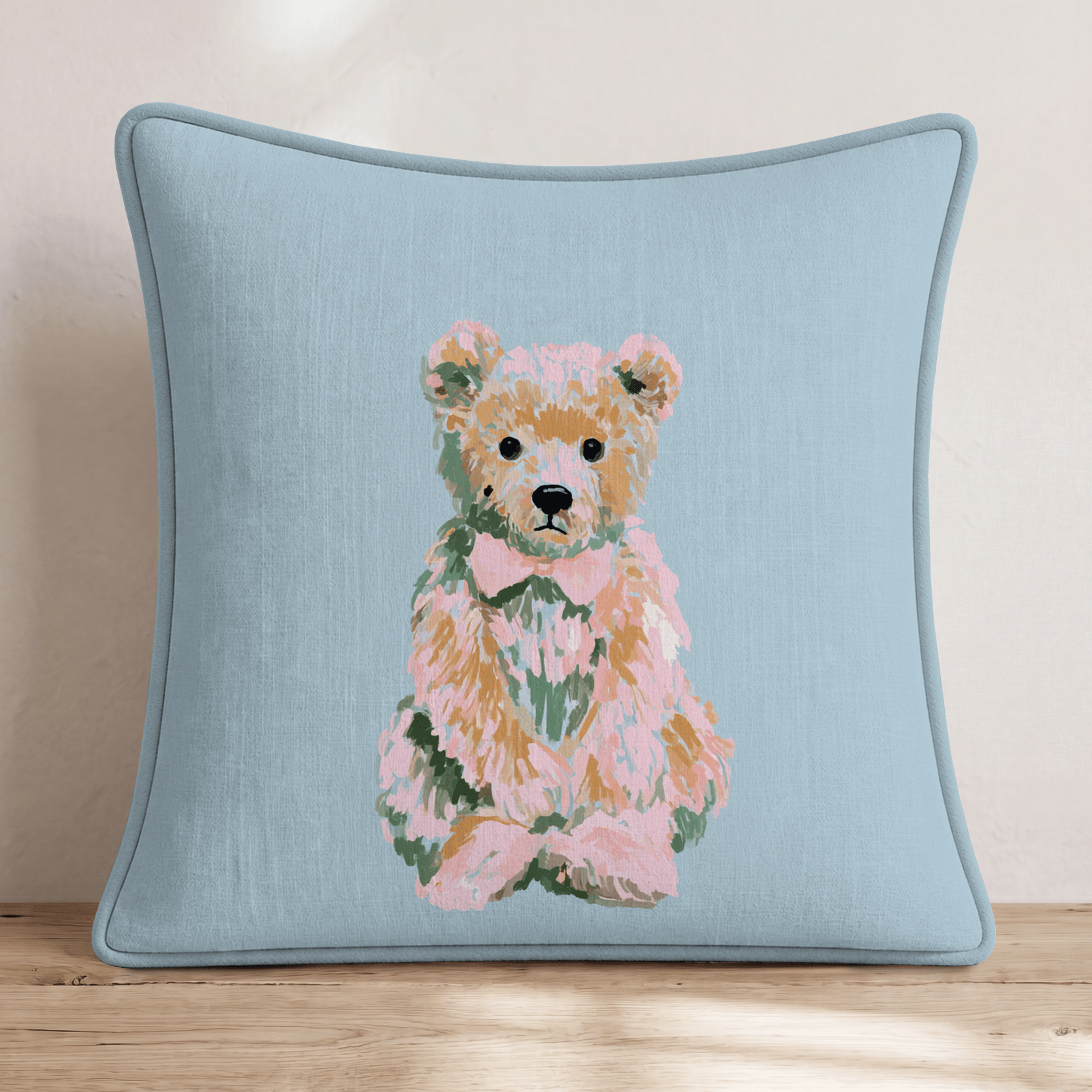 Teddy Bear Throw Pillow - Hillcroft Home