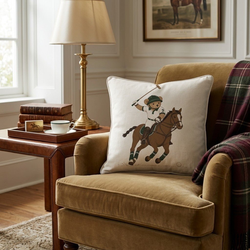 Teddy Polo Throw Pillow - Hillcroft Home