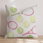 Tennis Game Throw Pillow - Hillcroft Home