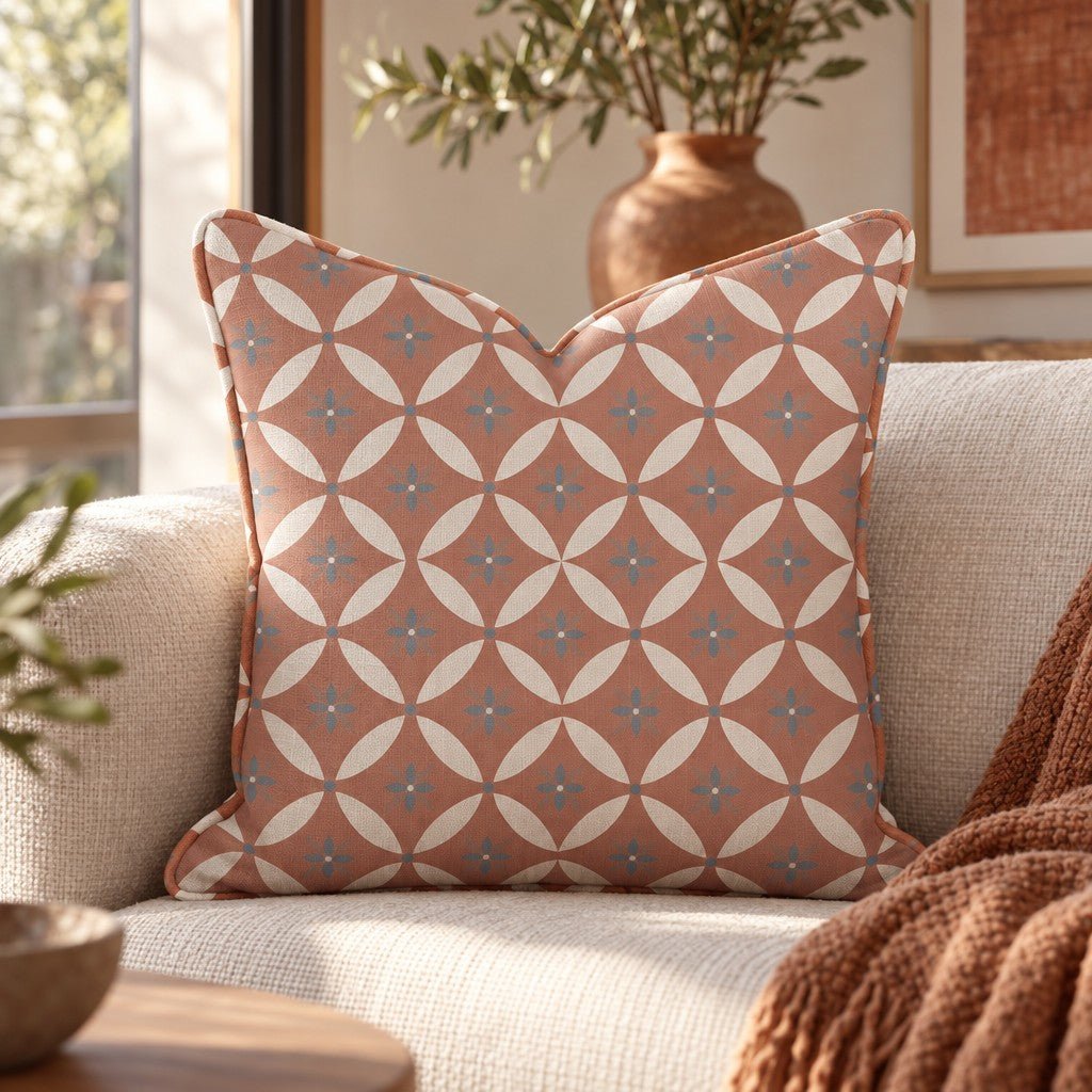 Terracotta Court Throw Pillow throw pillow - Hillcroft Home