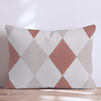 Terracotta Diamonds Throw Pillow - Hillcroft Home