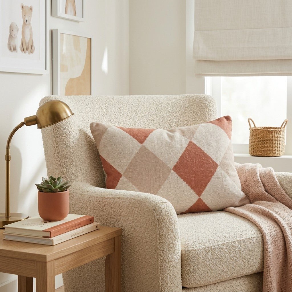 Terracotta Diamonds Throw Pillow - Hillcroft Home