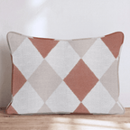 Terracotta Diamonds Throw Pillow - Hillcroft Home