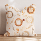 Terracotta Latte Art Throw Pillow - Hillcroft Home