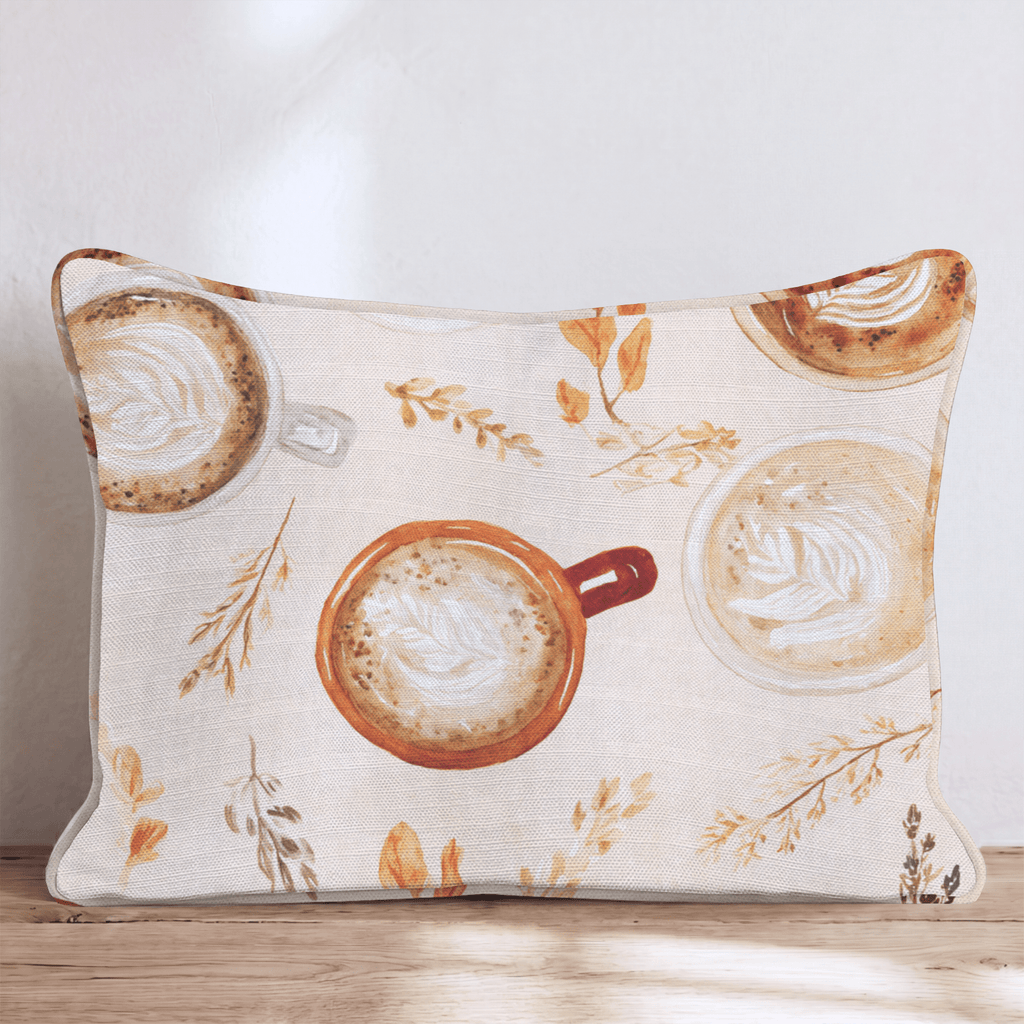 Terracotta Latte Art Throw Pillow - Hillcroft Home