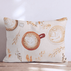 Terracotta Latte Art Throw Pillow - Hillcroft Home