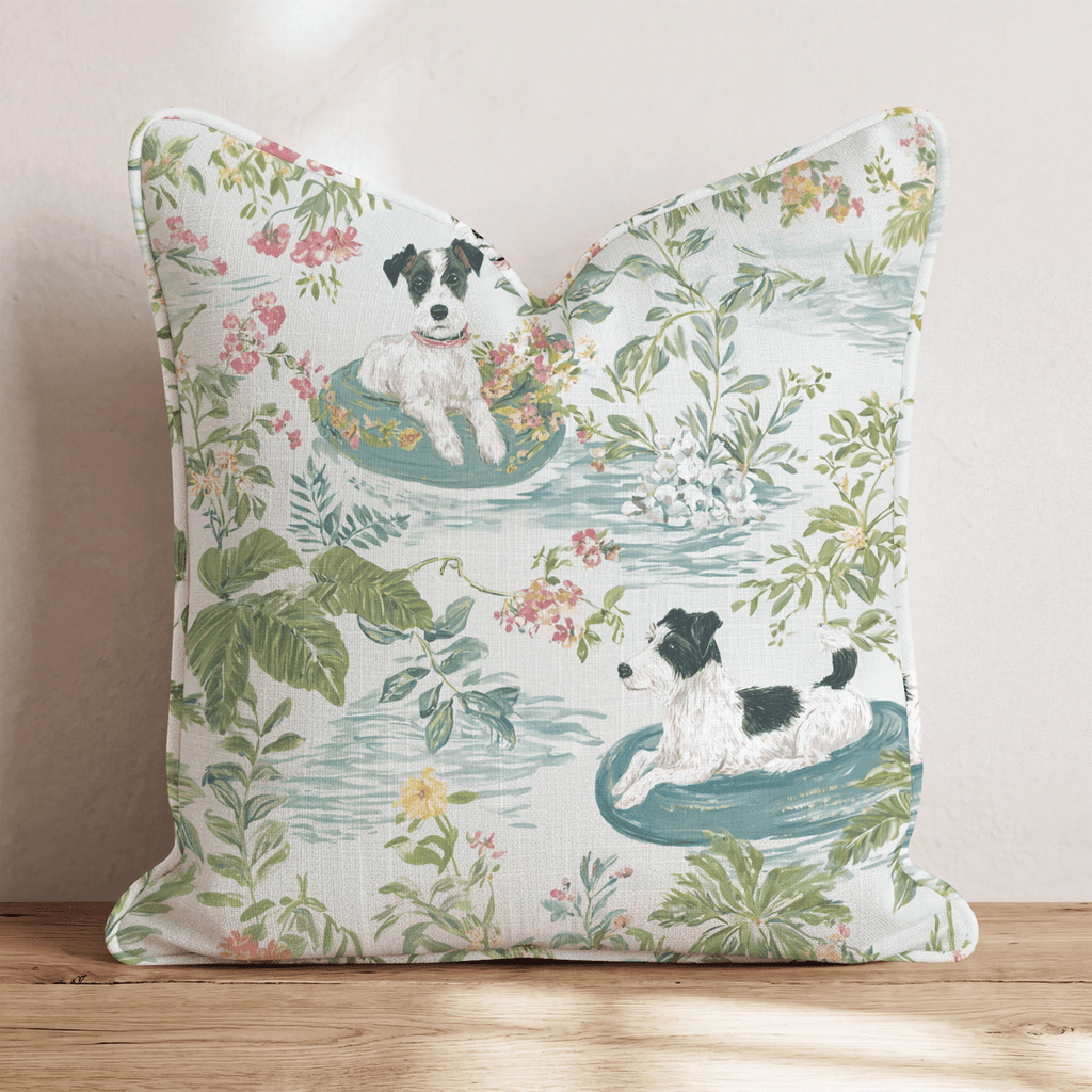 Terrier Float Throw Pillow - Hillcroft Home