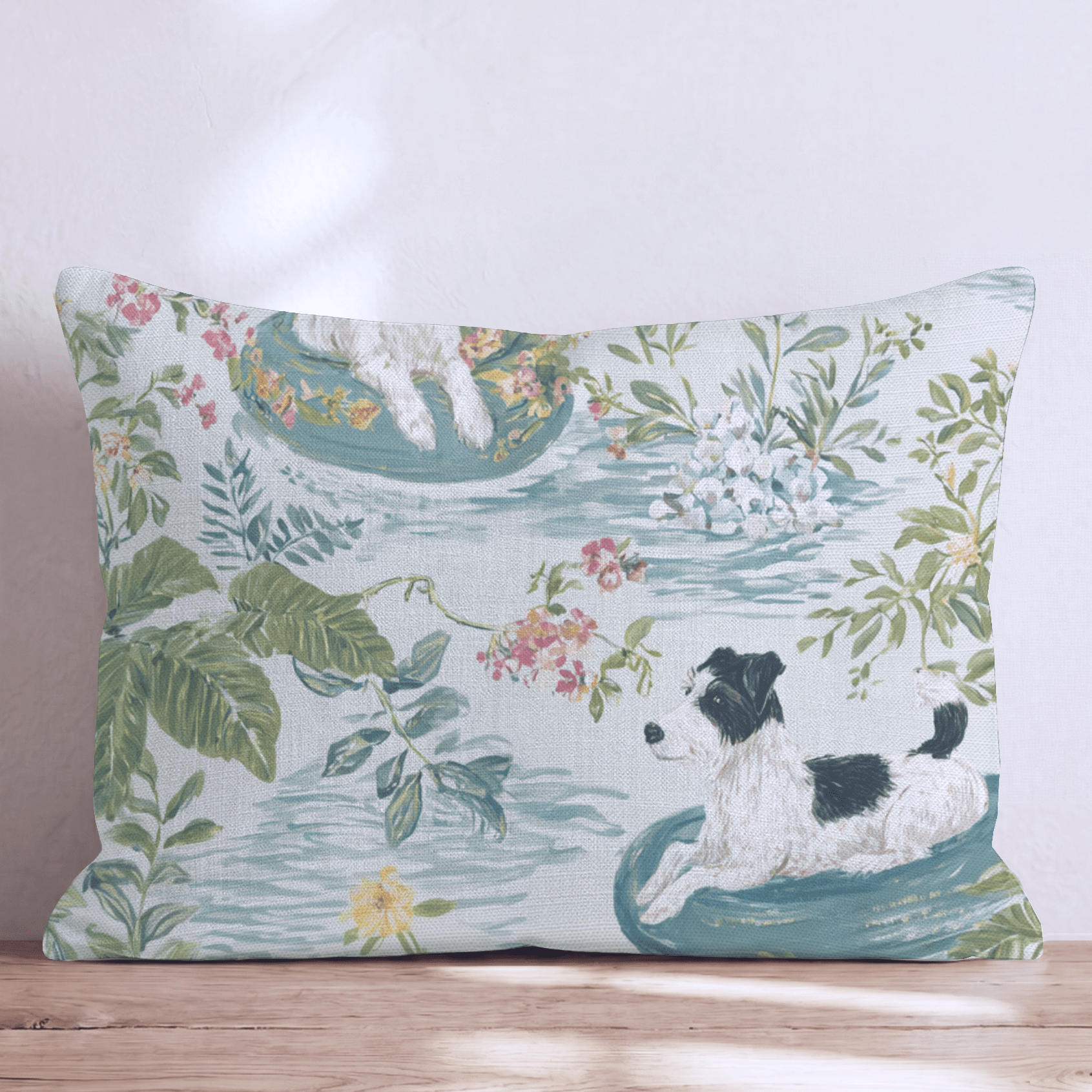 Terrier Float Throw Pillow - Hillcroft Home