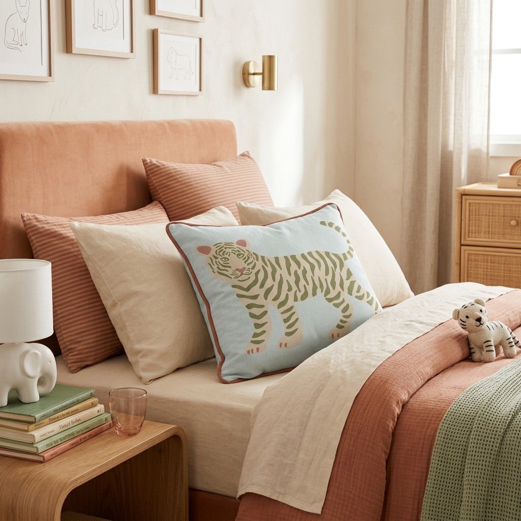 Terrific Tiger Throw Pillow - Hillcroft Home