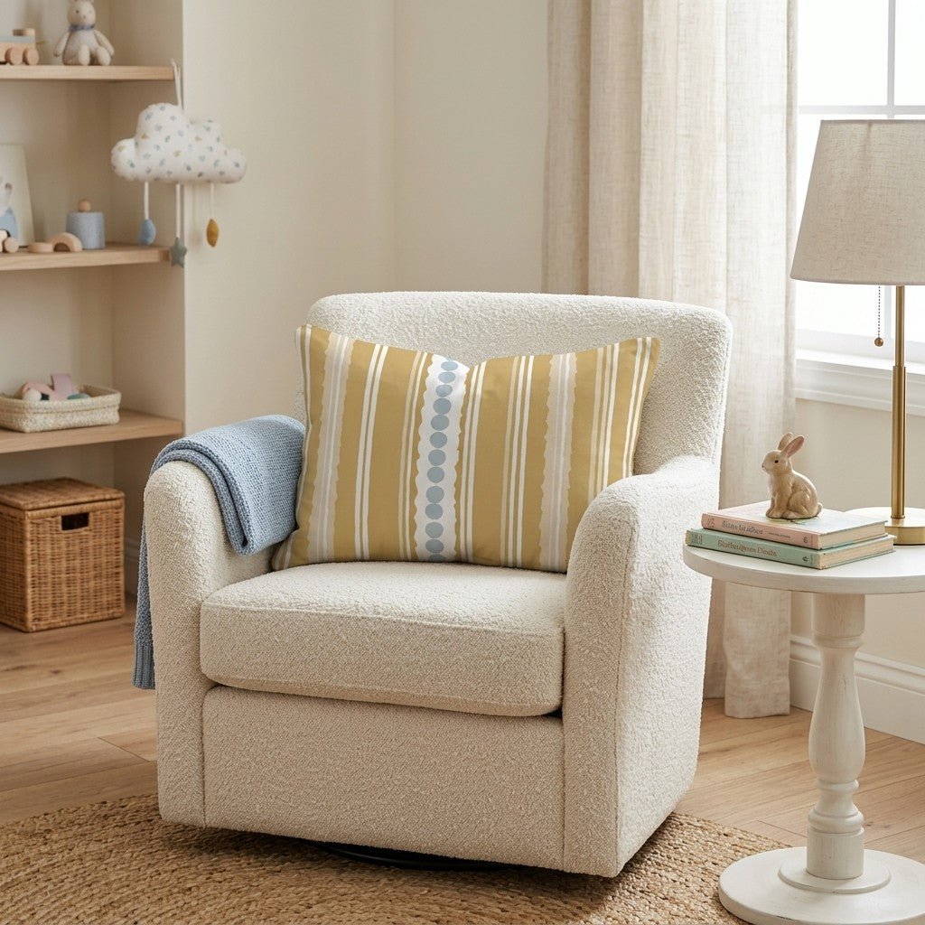 Tessellating Vertical Sage Throw Pillow - Hillcroft Home
