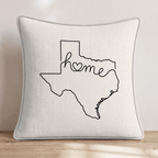 Texas Home Throw Pillow - Hillcroft Home