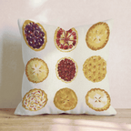 Thanksgiving Deserts Throw Pillow - Hillcroft Home