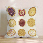 Thanksgiving Deserts Throw Pillow - Hillcroft Home