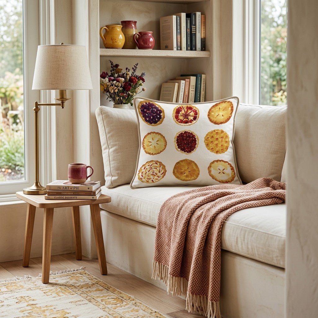 Thanksgiving Deserts Throw Pillow - Hillcroft Home
