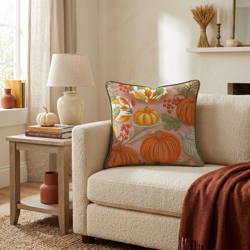 Thanksgiving Table Scape Throw Pillow - Hillcroft Home
