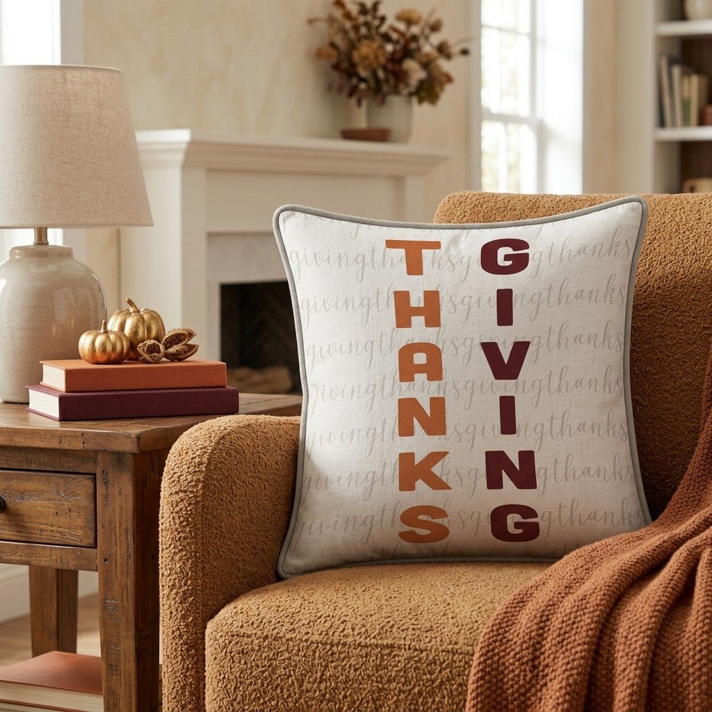 Thanksgiving Throw Pillow - Hillcroft Home