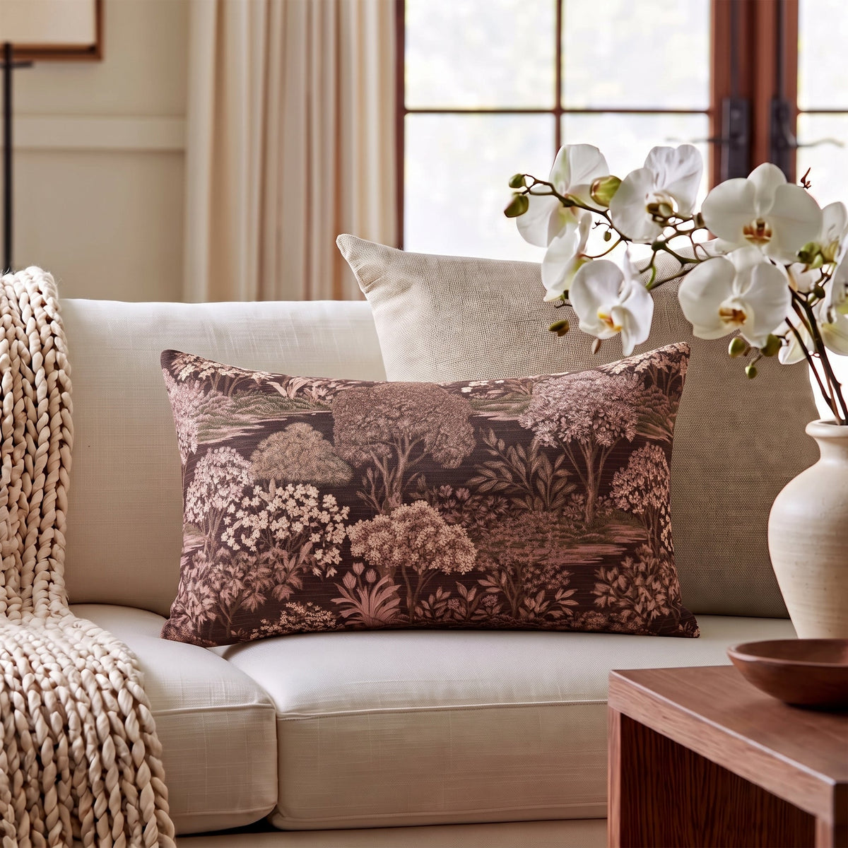 The Autumn Garden Throw Pillow throw pillow - Hillcroft Home
