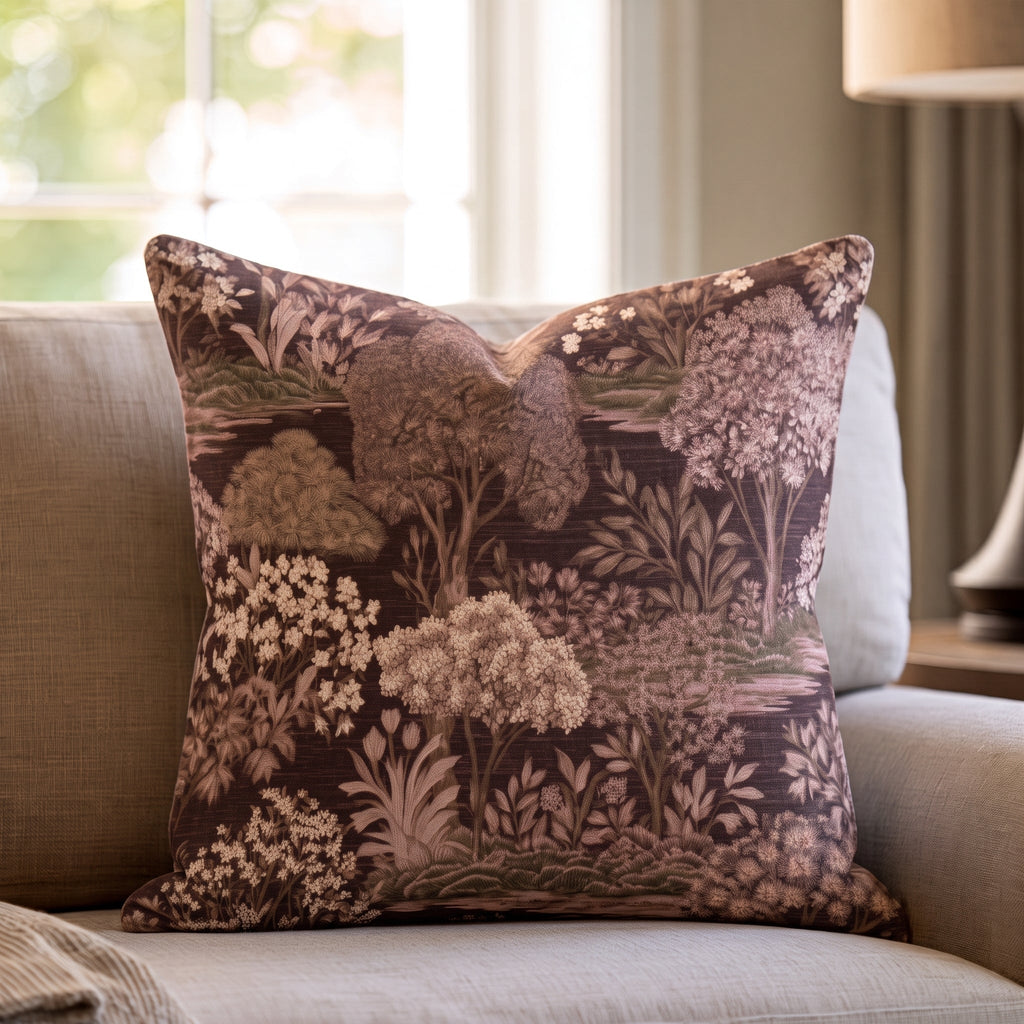 The Autumn Garden Throw Pillow throw pillow - Hillcroft Home