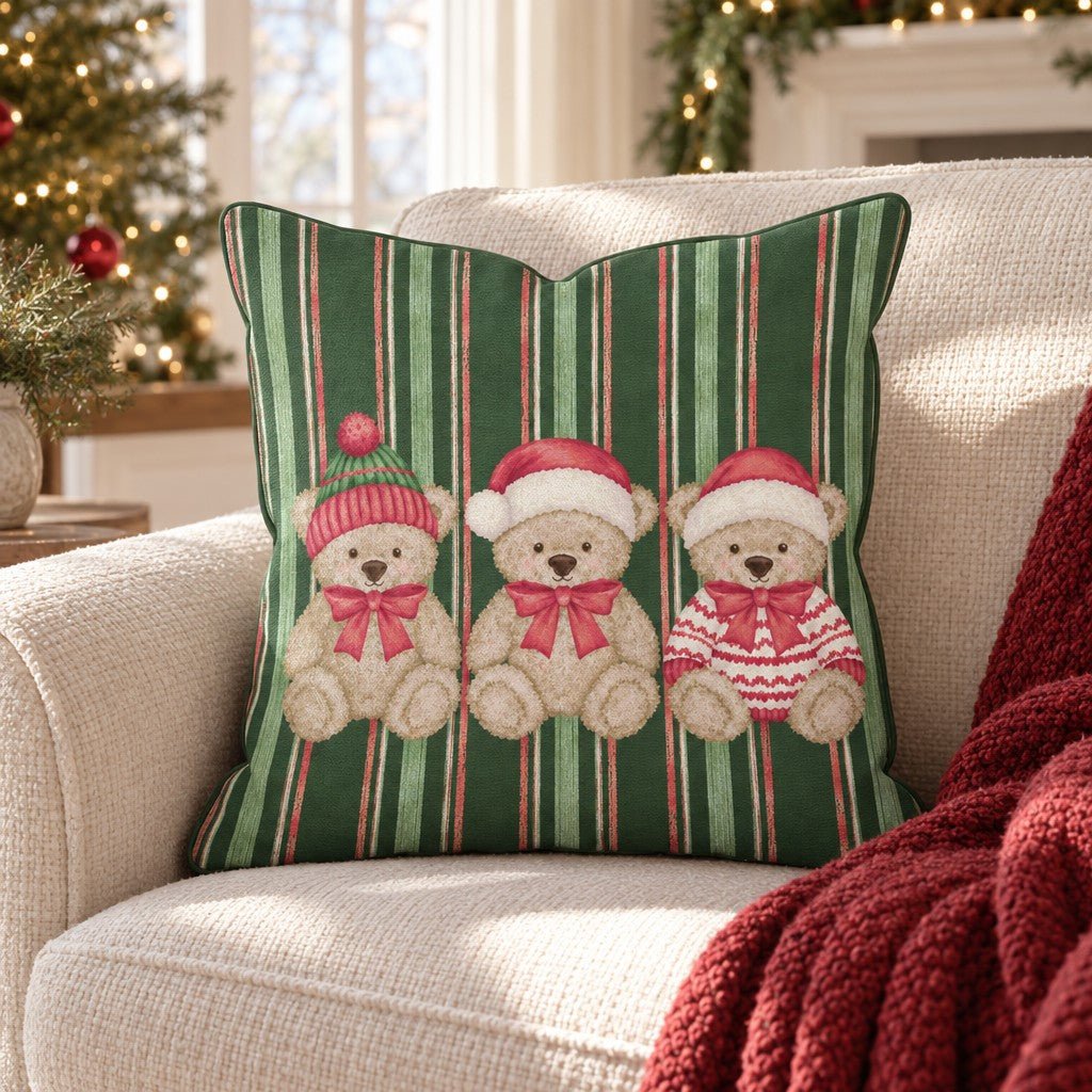 The Beary Bunch Throw Pillow throw pillow - Hillcroft Home