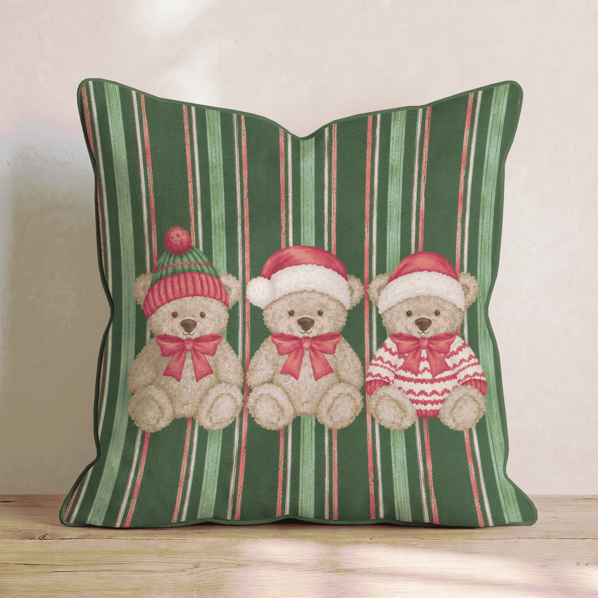 The Beary Bunch Throw Pillow throw pillow - Hillcroft Home