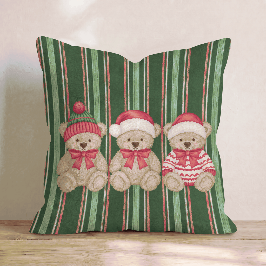 The Beary Bunch Throw Pillow throw pillow - Hillcroft Home