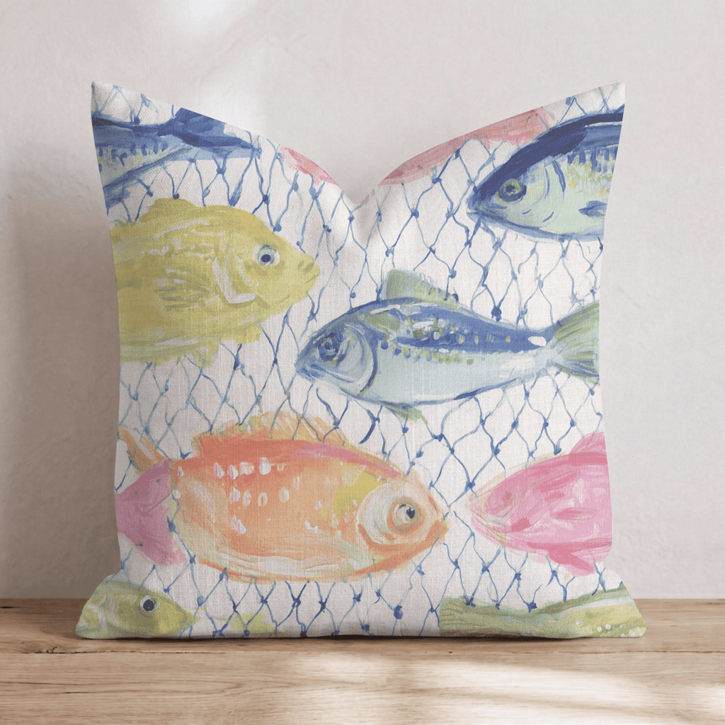 The Catch of the Day Throw Pillow - Hillcroft Home