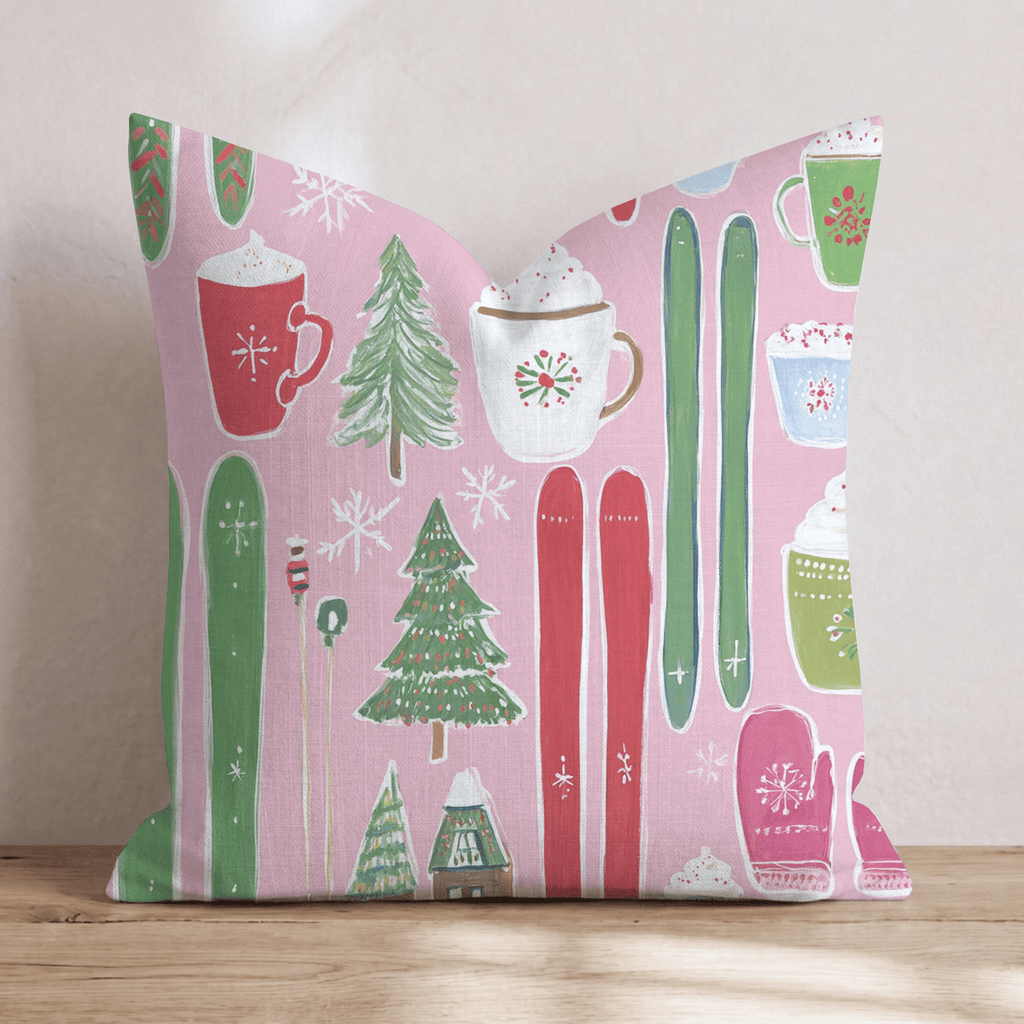 The Christmas Slopes Throw Pillow - Hillcroft Home