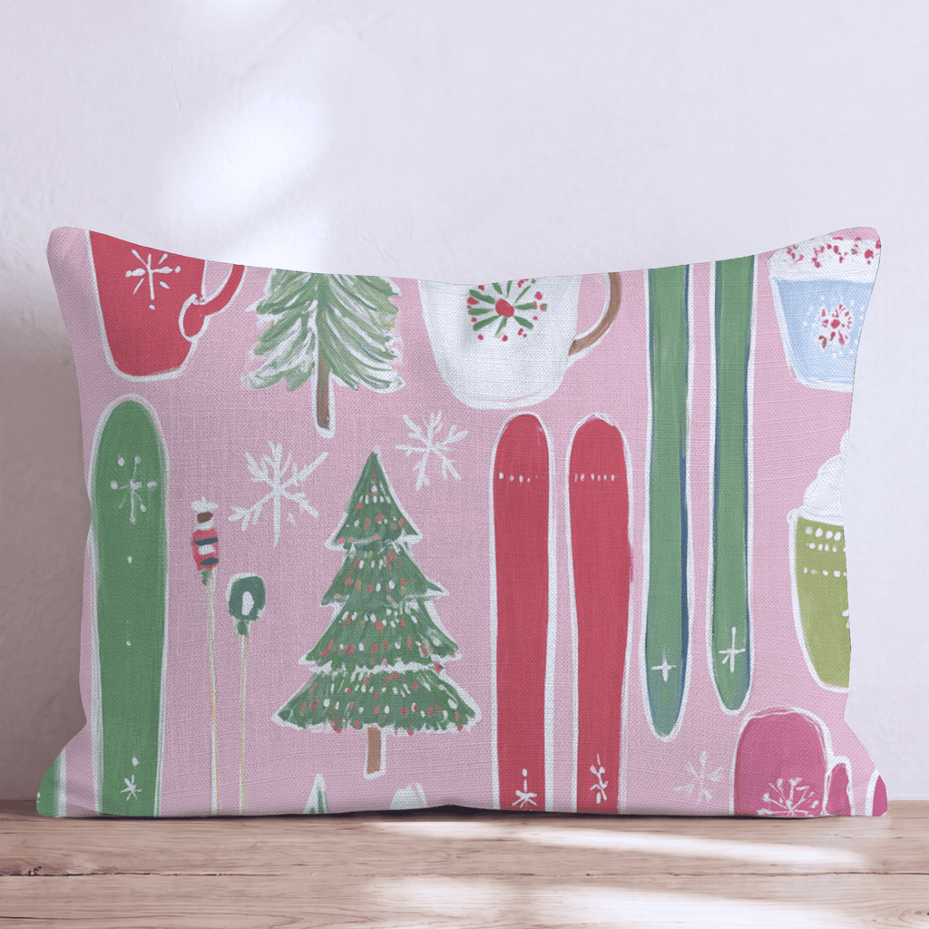 The Christmas Slopes Throw Pillow - Hillcroft Home