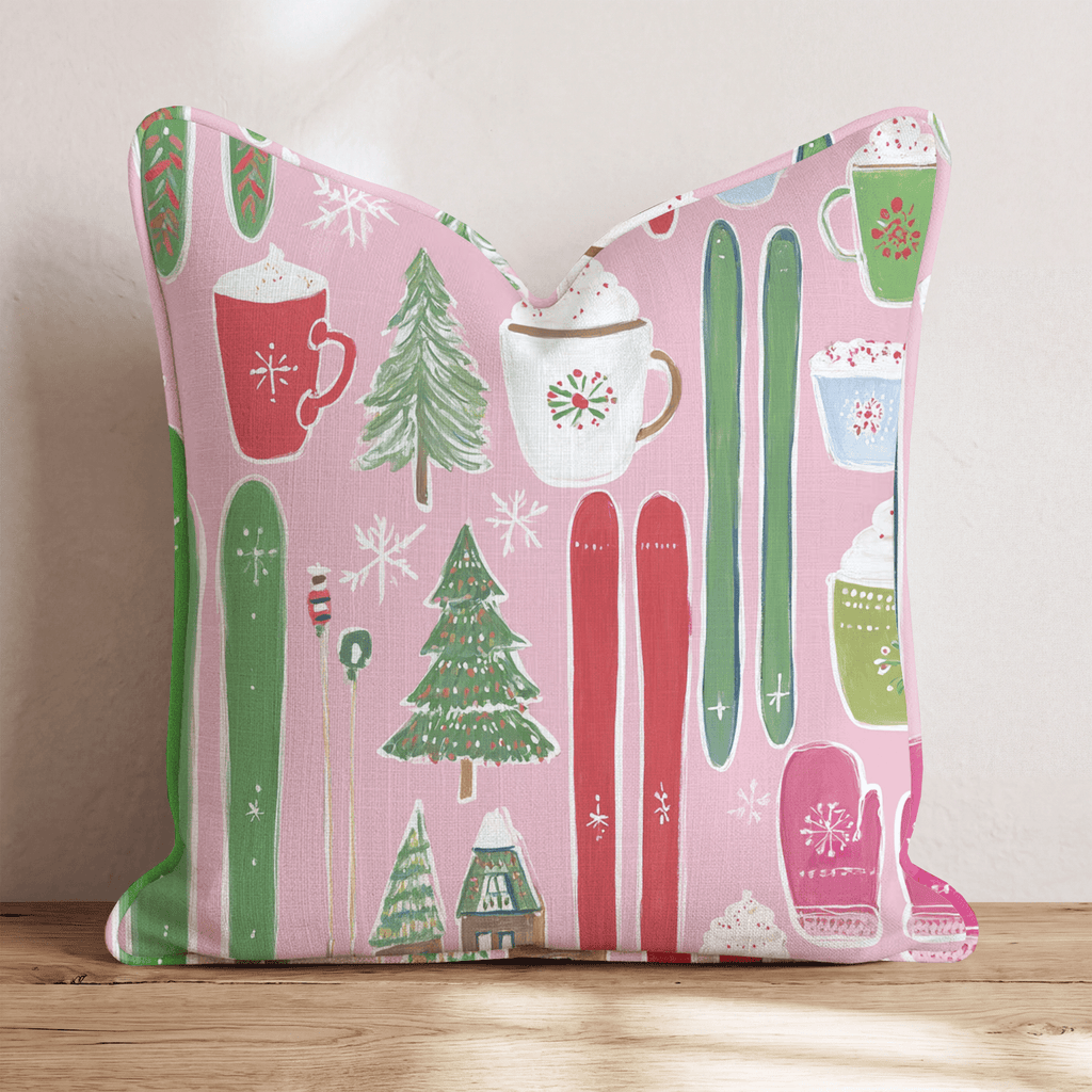 The Christmas Slopes Throw Pillow - Hillcroft Home