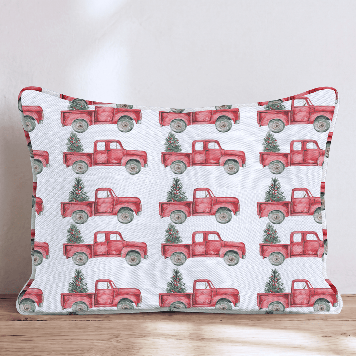 The Classic Red Truck Throw Pillow throw pillow - Hillcroft Home