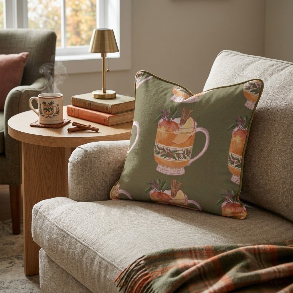 The Drink Of Fall Throw Pillow - Hillcroft Home