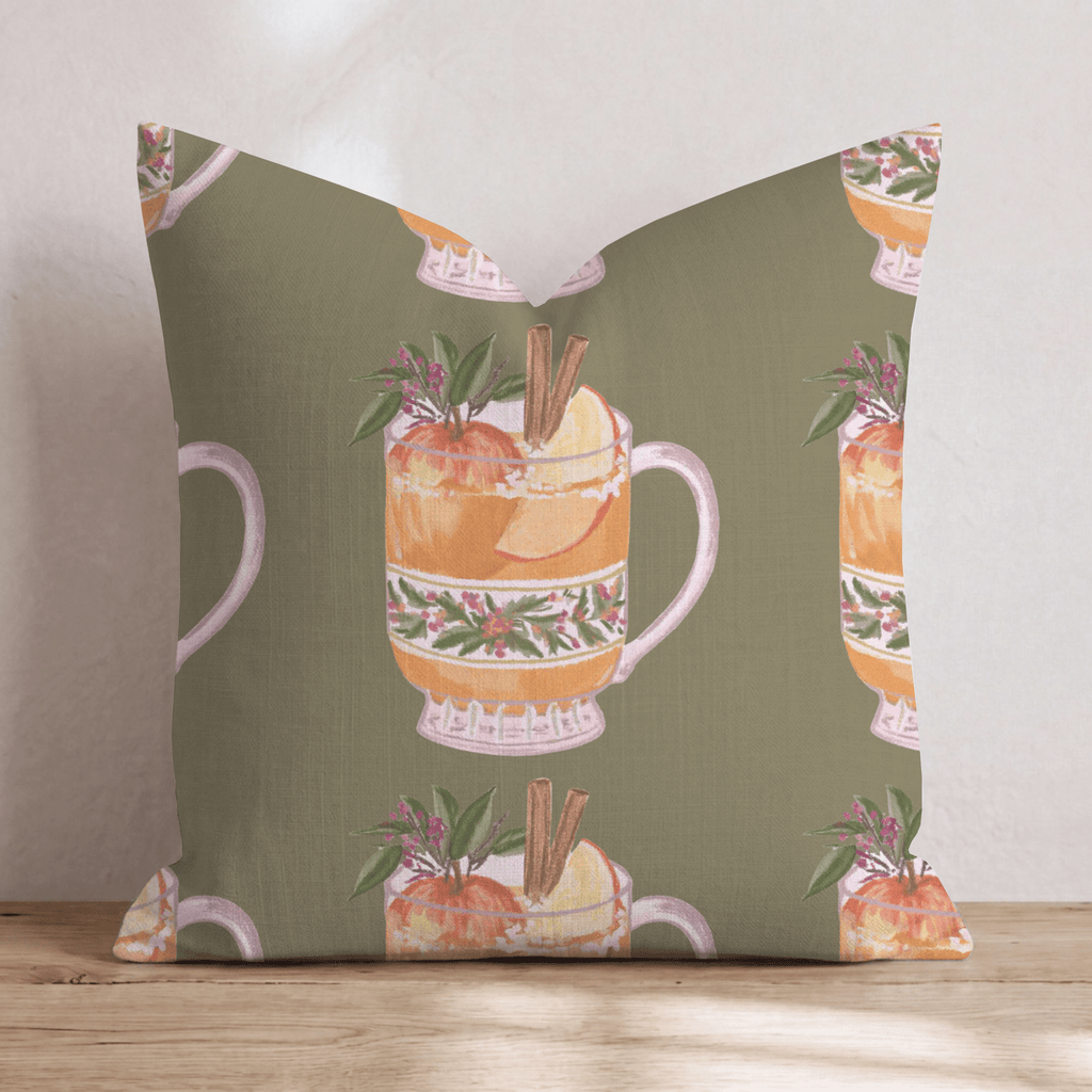The Drink Of Fall Throw Pillow - Hillcroft Home