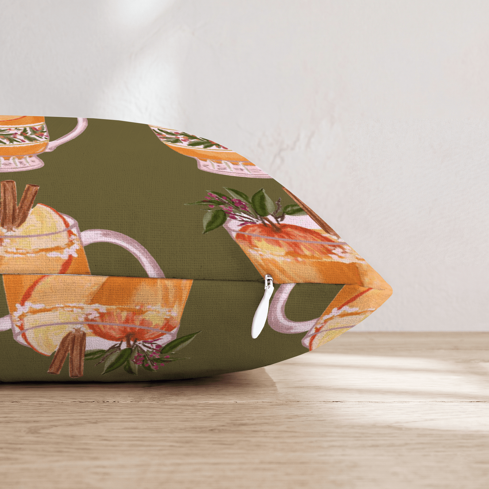 The Drink Of Fall Throw Pillow - Hillcroft Home