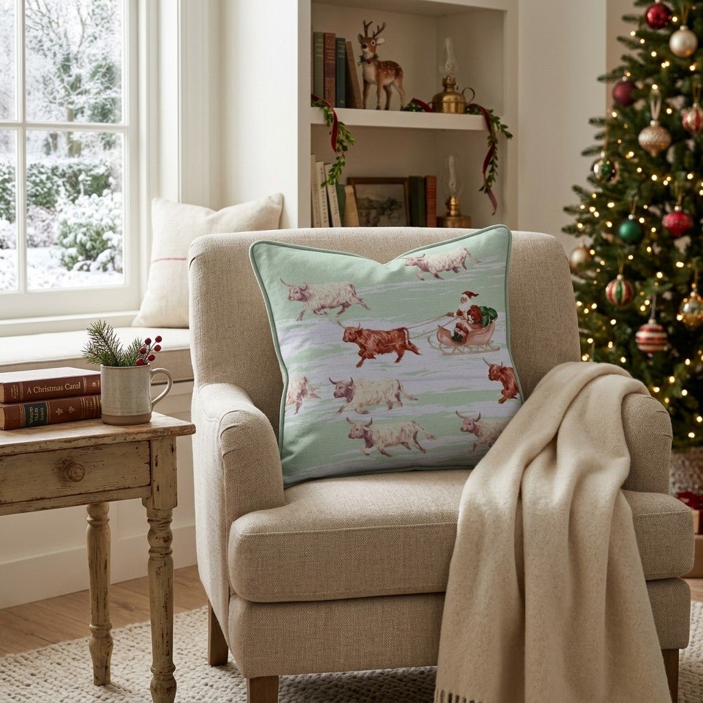 The Highland Reindeer Throw Pillow - Hillcroft Home