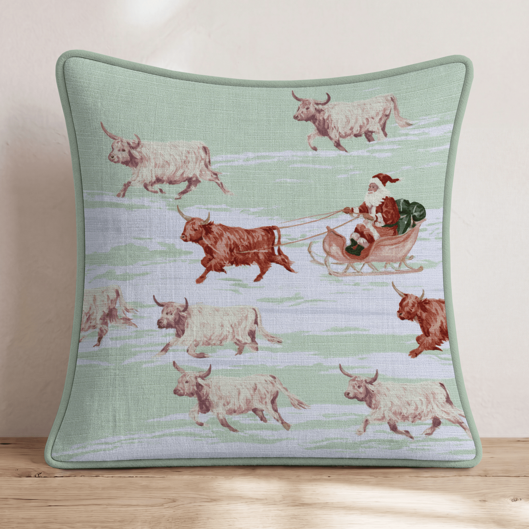 The Highland Reindeer Throw Pillow - Hillcroft Home