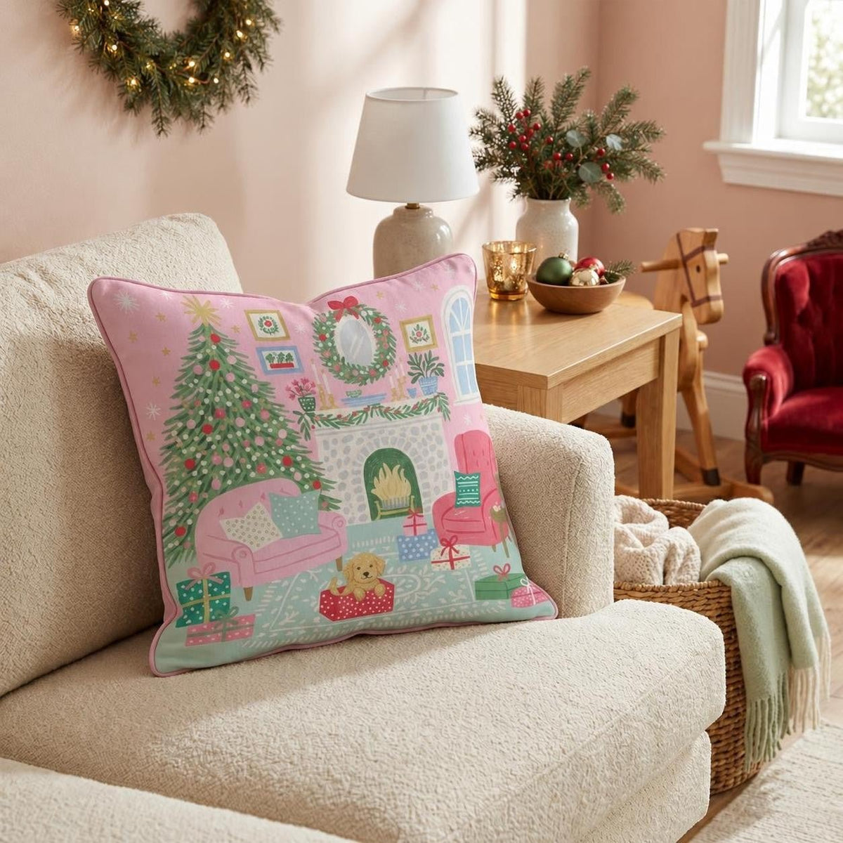 The Labradoodle Gift Throw Pillow throw pillow - Hillcroft Home