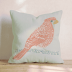 The Red Bird Throw Pillow - Hillcroft Home
