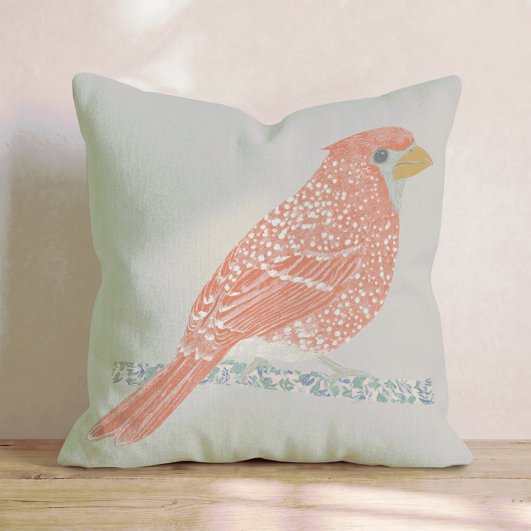 The Red Bird Throw Pillow - Hillcroft Home