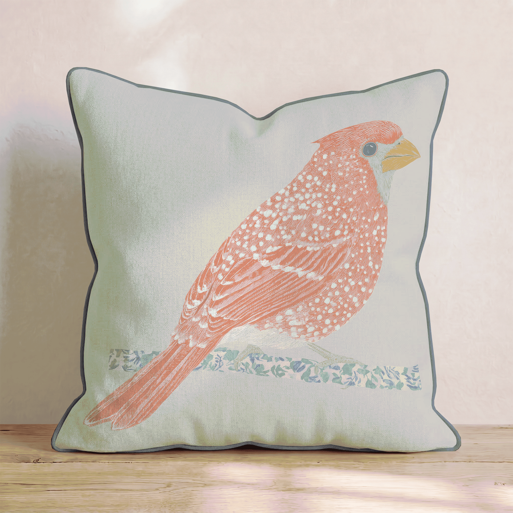 The Red Bird Throw Pillow - Hillcroft Home