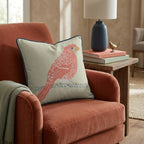 The Red Bird Throw Pillow - Hillcroft Home