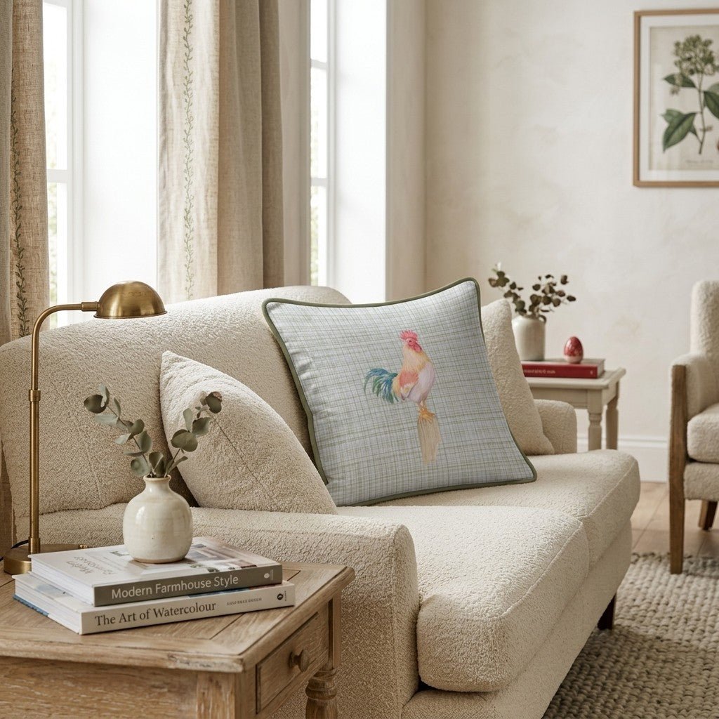 The Roost Blue Throw Pillow - Hillcroft Home
