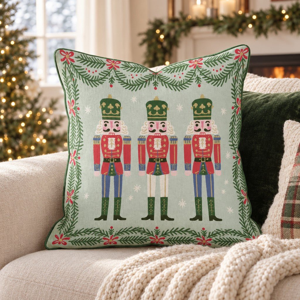 Three Nut Salute Throw Pillow throw pillow - Hillcroft Home