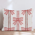 Ticking Bow Throw Pillow throw pillow - Hillcroft Home