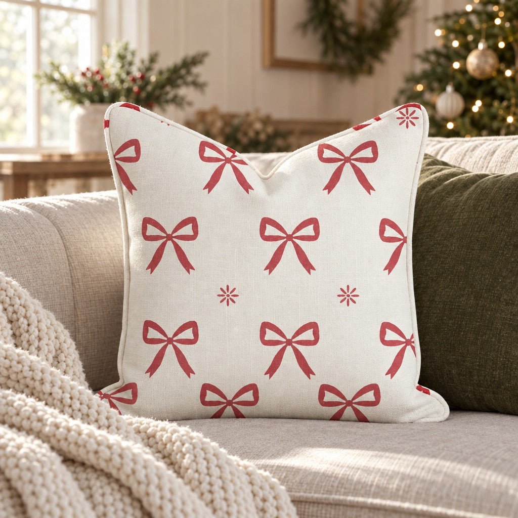Tied with Love Throw Pillow throw pillow - Hillcroft Home