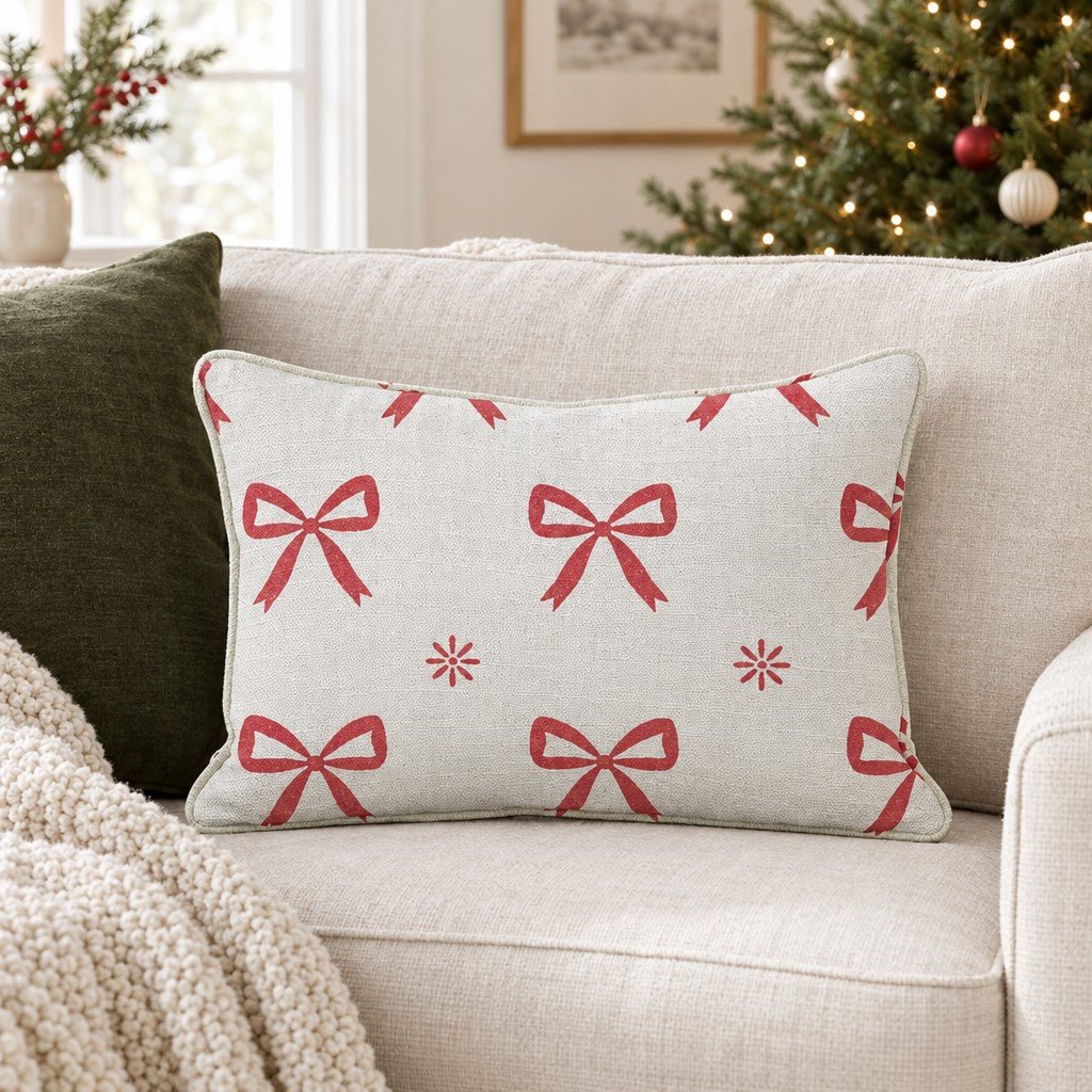 Tied with Love Throw Pillow throw pillow - Hillcroft Home